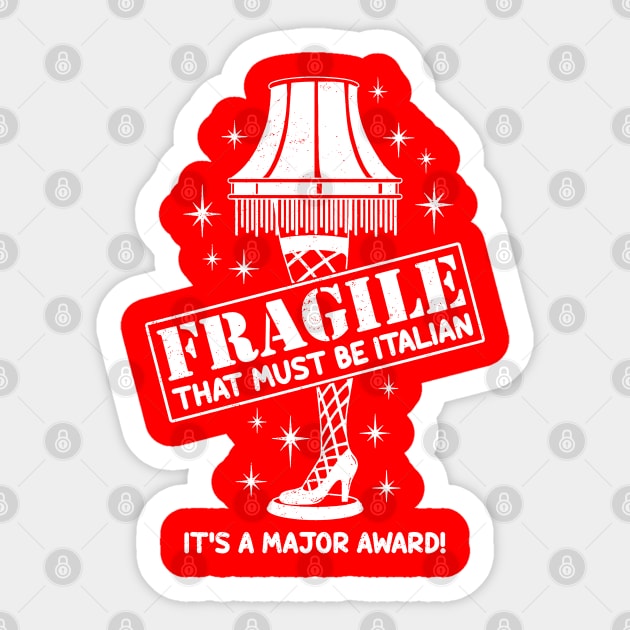 Fragile Leg Lamp Sticker by agitagata
